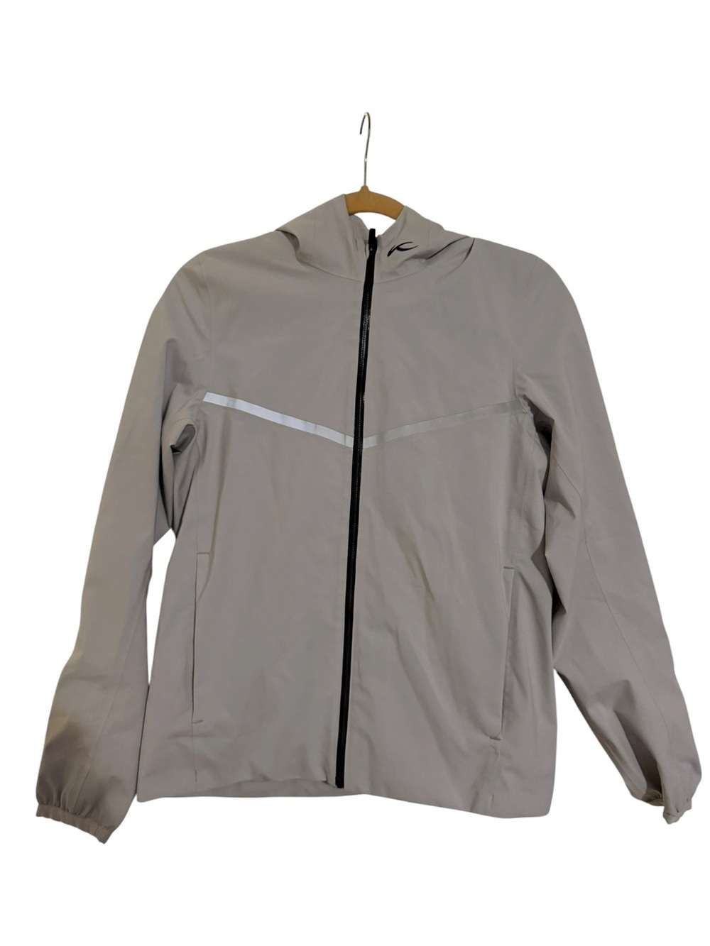 KJUS Mens Rain Jacket Pale Gray Size 164 Waterproof Golf Lightweight Packable